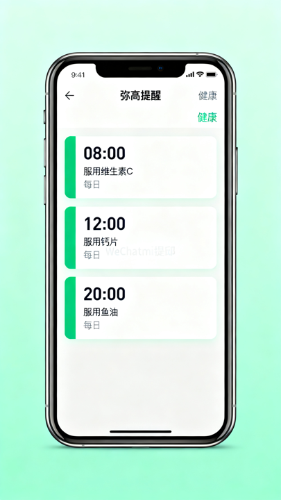 生成的每日用药提醒列表